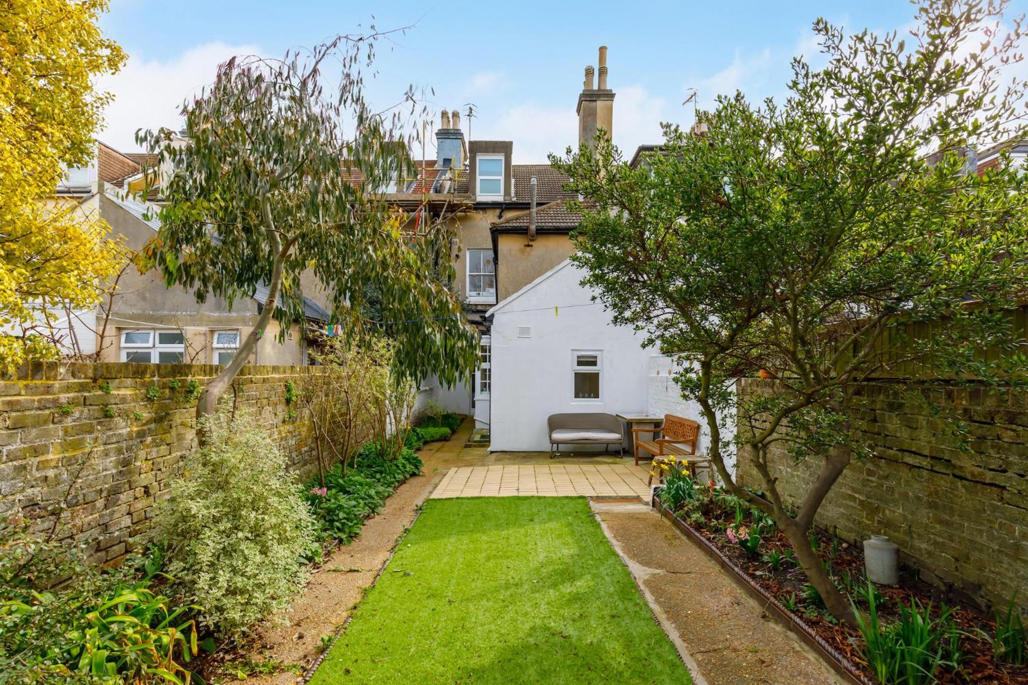 Central Hove Flat W Large Garden Bagian luar foto
